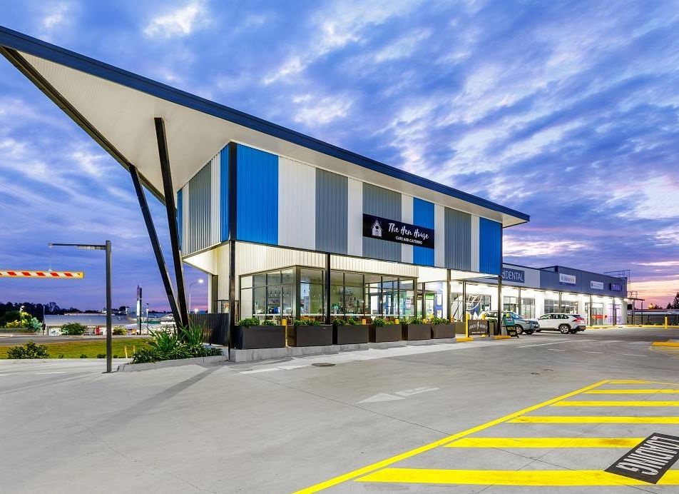 Exterior view of Plainland Home & Life retail centre by Deluca Corporation